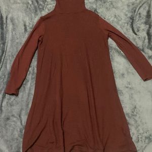 Maroon turtle neck dress